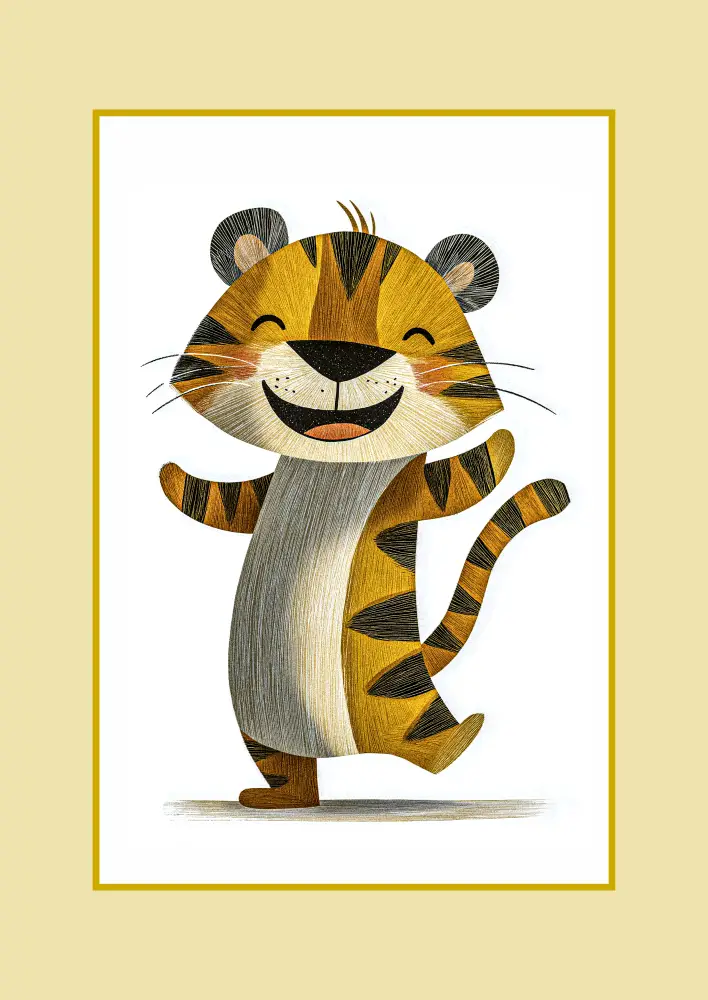 Poster pentru camera copiilor – Tigrișor jucăuș