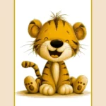 Poster pentru camera copiilor – Tigrișor vesel